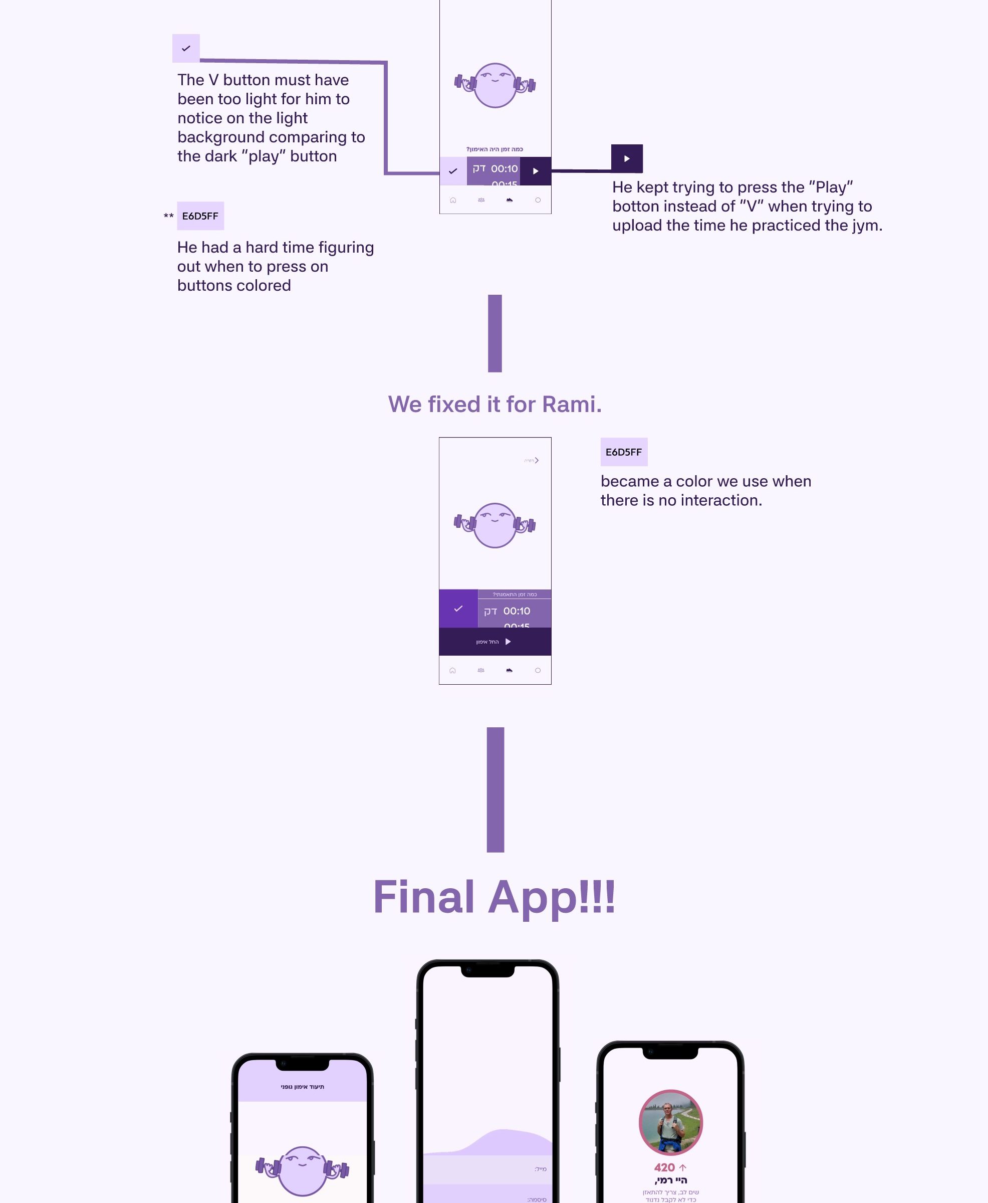 Learning from users: we let Rami try Dia, and these were his struggles. We fixed it for Rami.